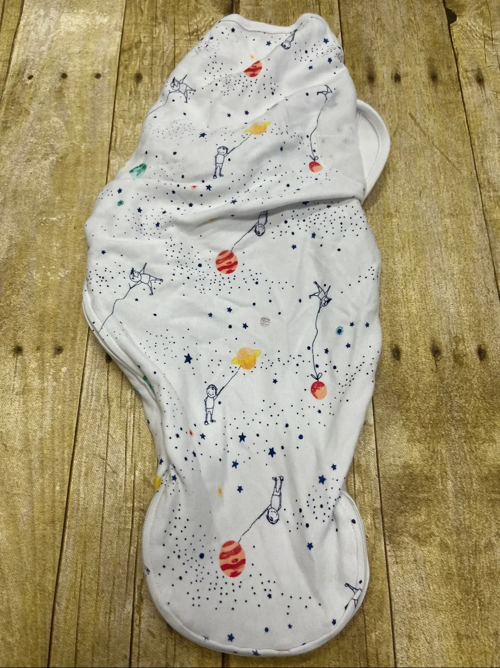aden + anais White Space-Print Swaddle Sleep Sack with Colorful Planets